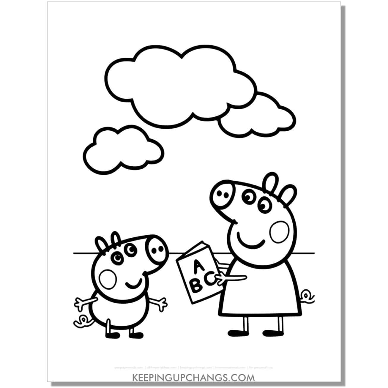 Free peppa the pig coloring pages sheets popular printables
