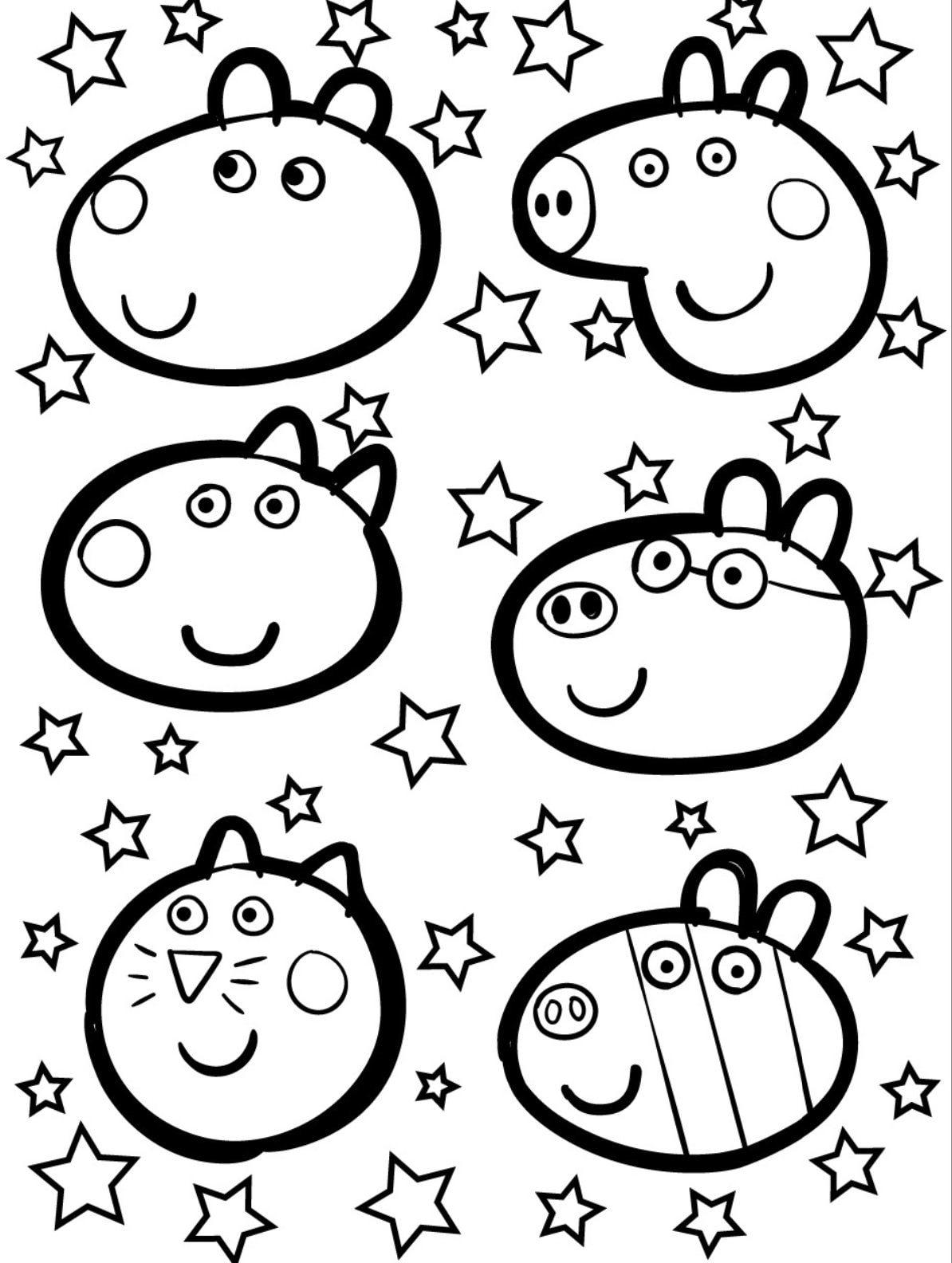 Pages of peppa pig coloring book printable pdf coloring book peppa pig coloring peppa george pig printable