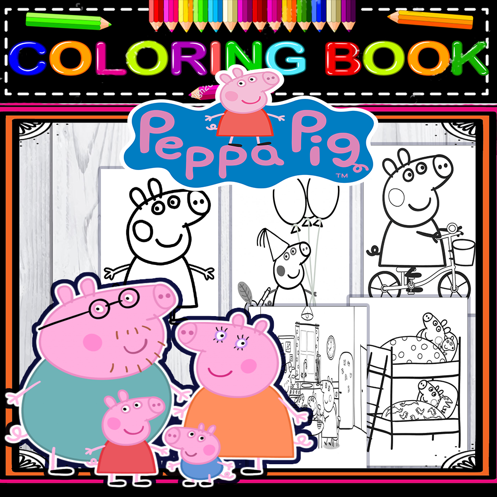 Peppa pig coloring jumbo coloring and activity book made by teachers