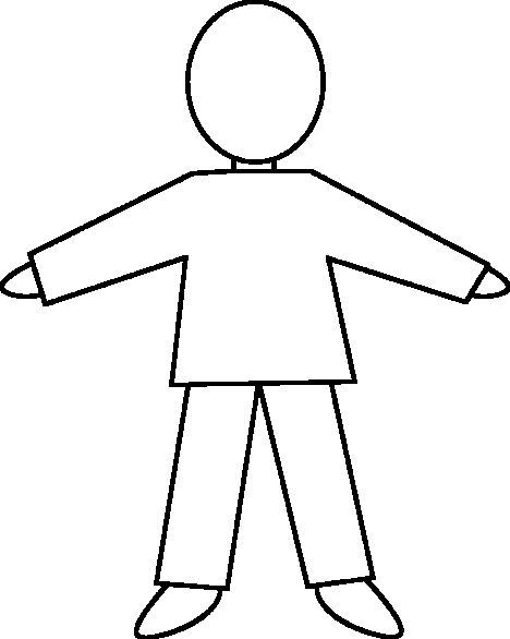 Human body outline printable body outline person outline body template