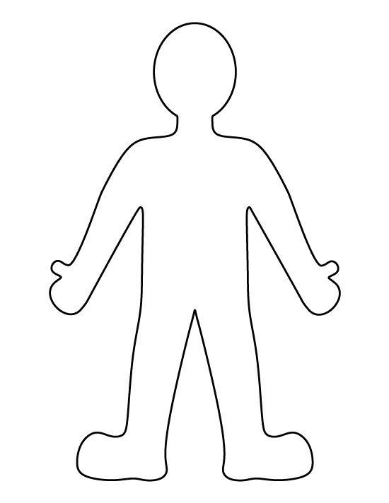 Printable person template person template coloring pages templates printable free