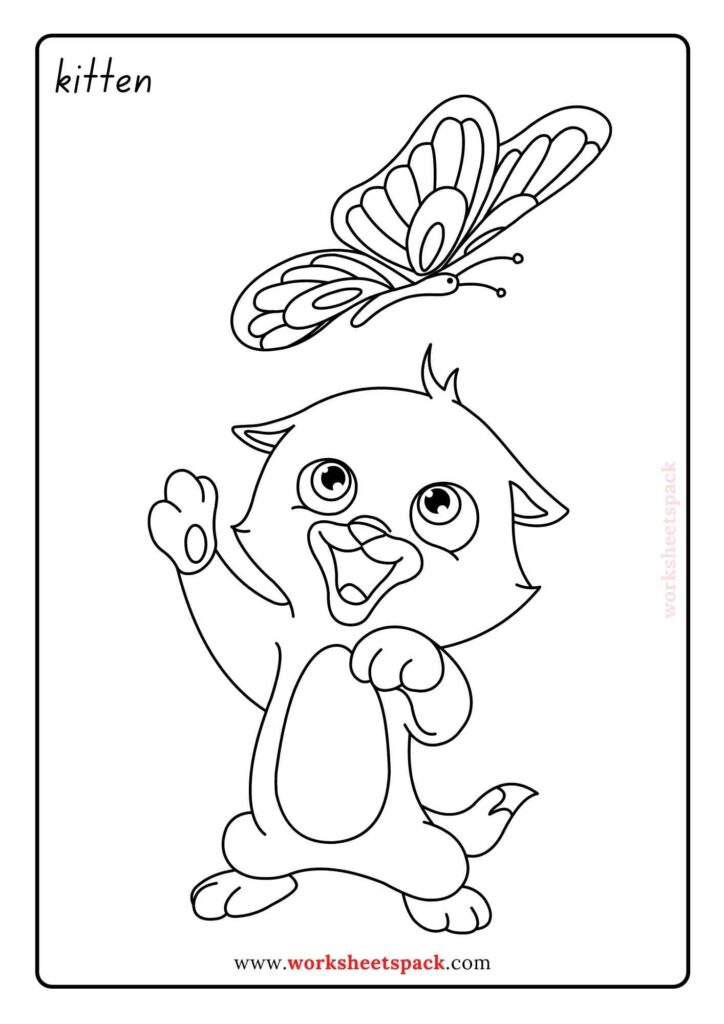 Free cute pet coloring pages