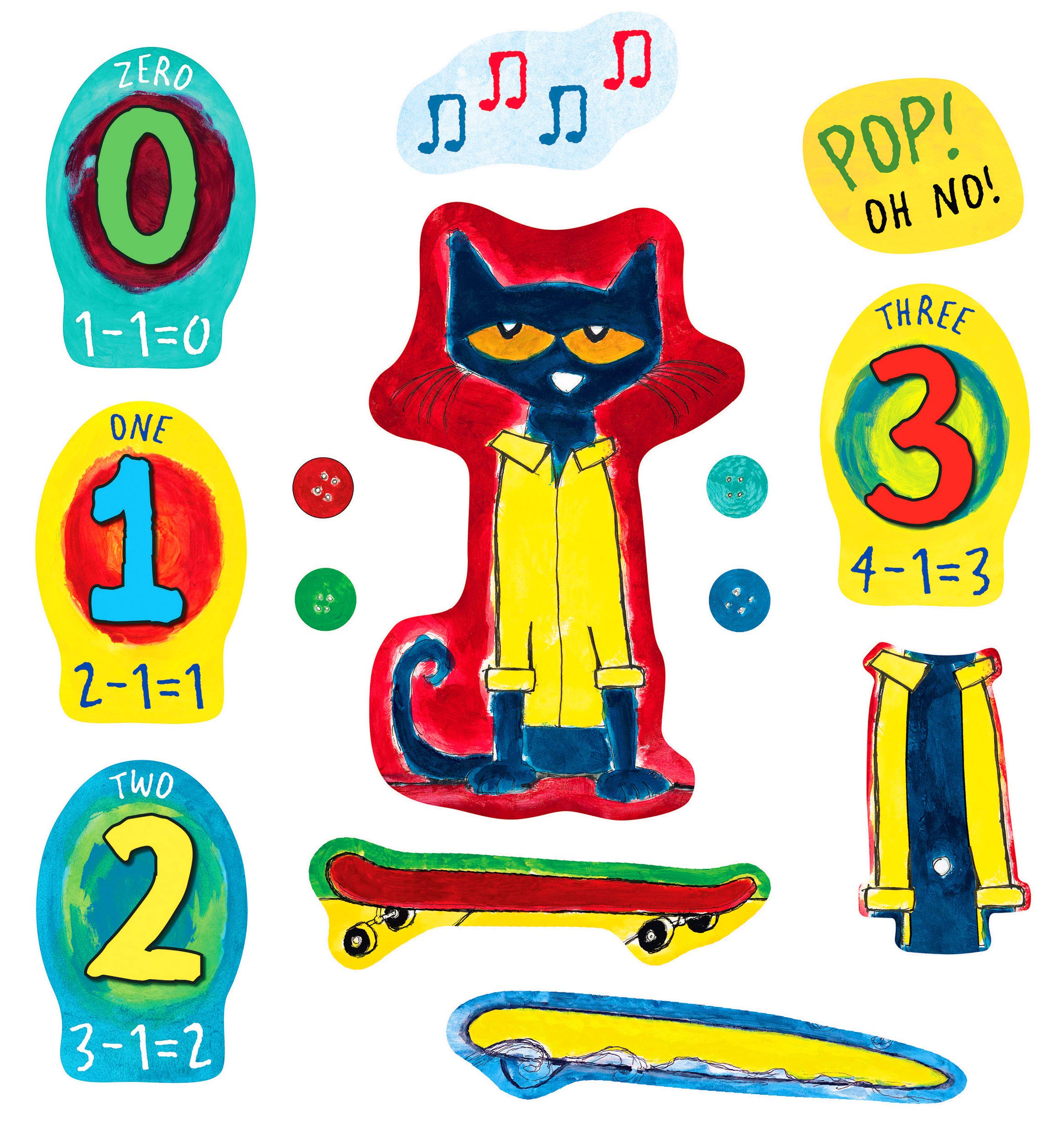 Little folk visuals pete the cat and his four groovy buttons felt learning toy set precut felt board figures for kids and toddlers piece set toys games
