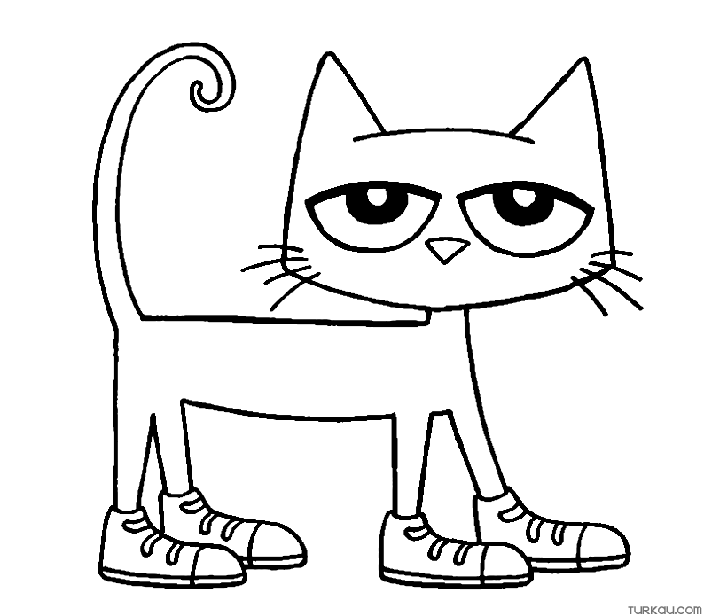 Pete the cat coloring page