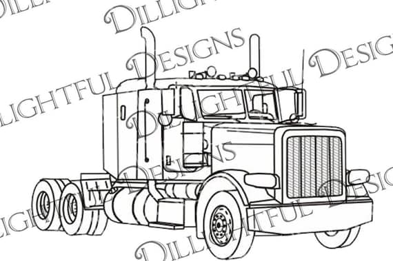 Download peterbilt truck no logo svg sticker decal car