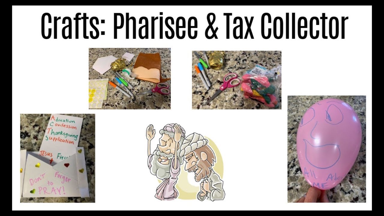 Bible craft activities the pharisee and the tax collector