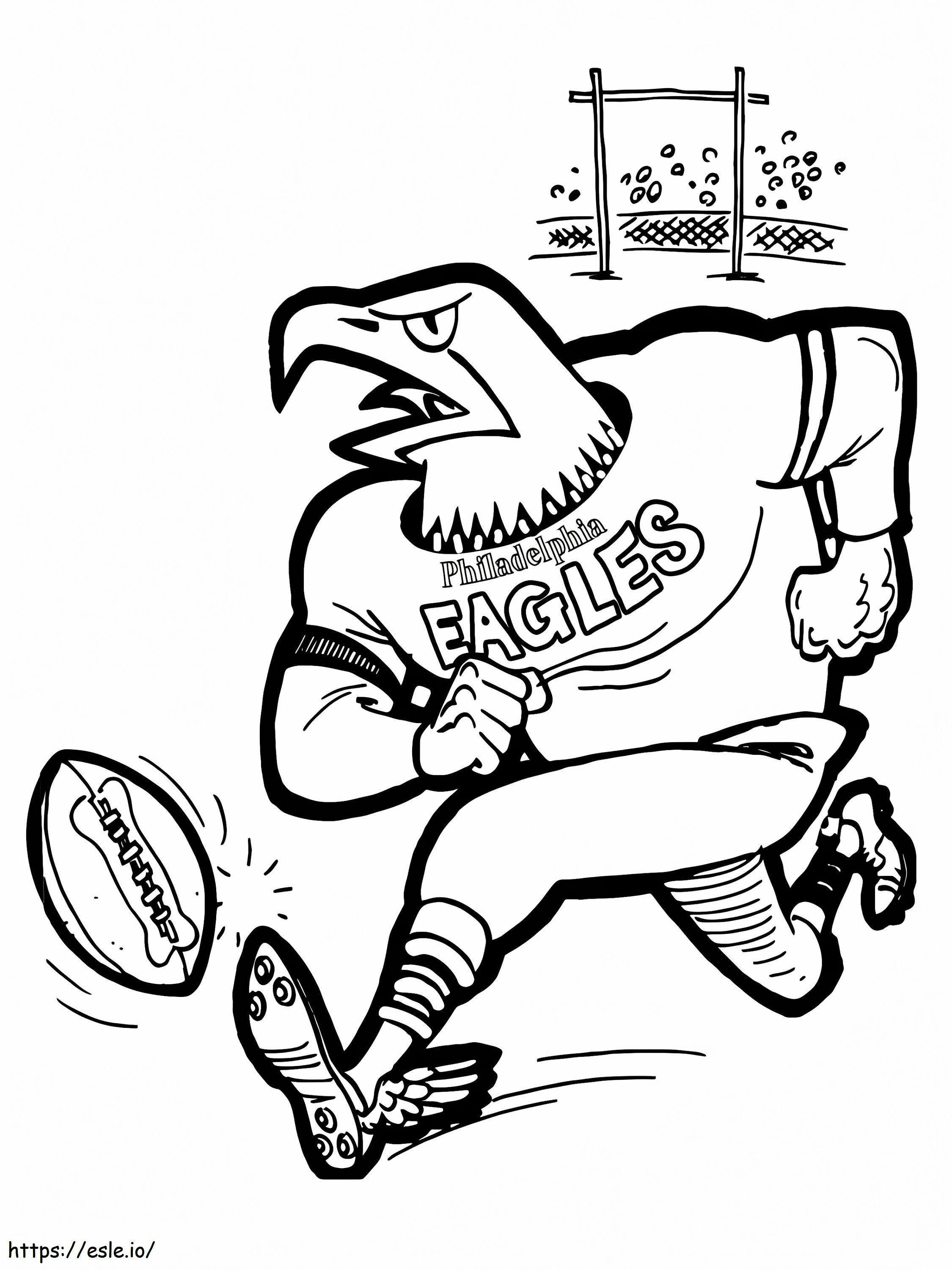 Philadelphia eagles swoop running coloring page
