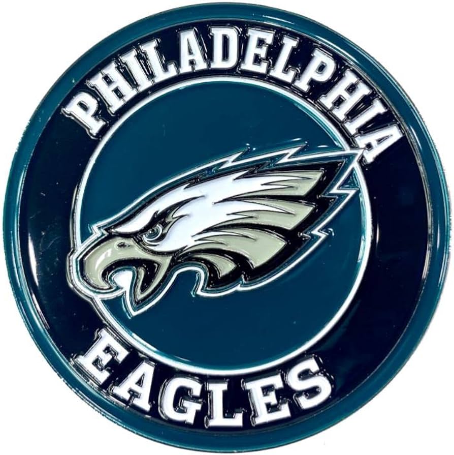 Philly eagles nfl metal d team emblem by fanmats â all weather decal for indooroutdoor use