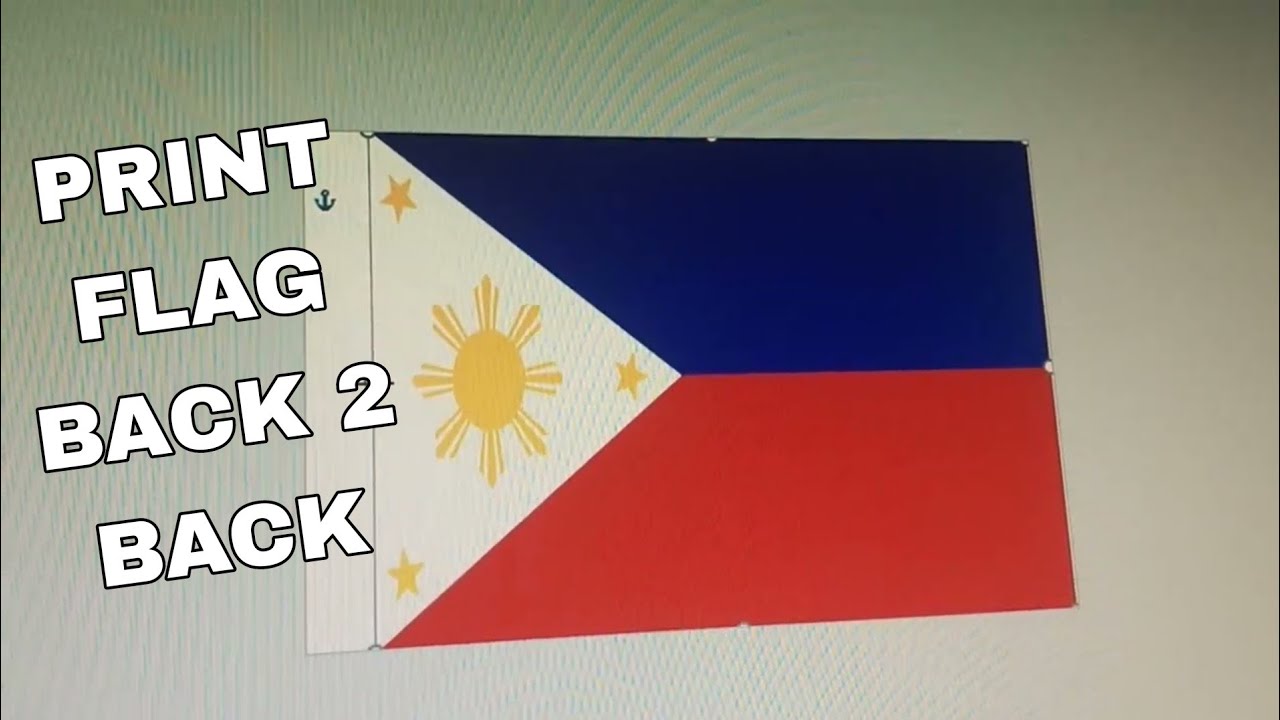 Print a flag back to back paper