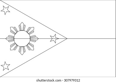 Skeleton flag illustration country philippines stock illustration
