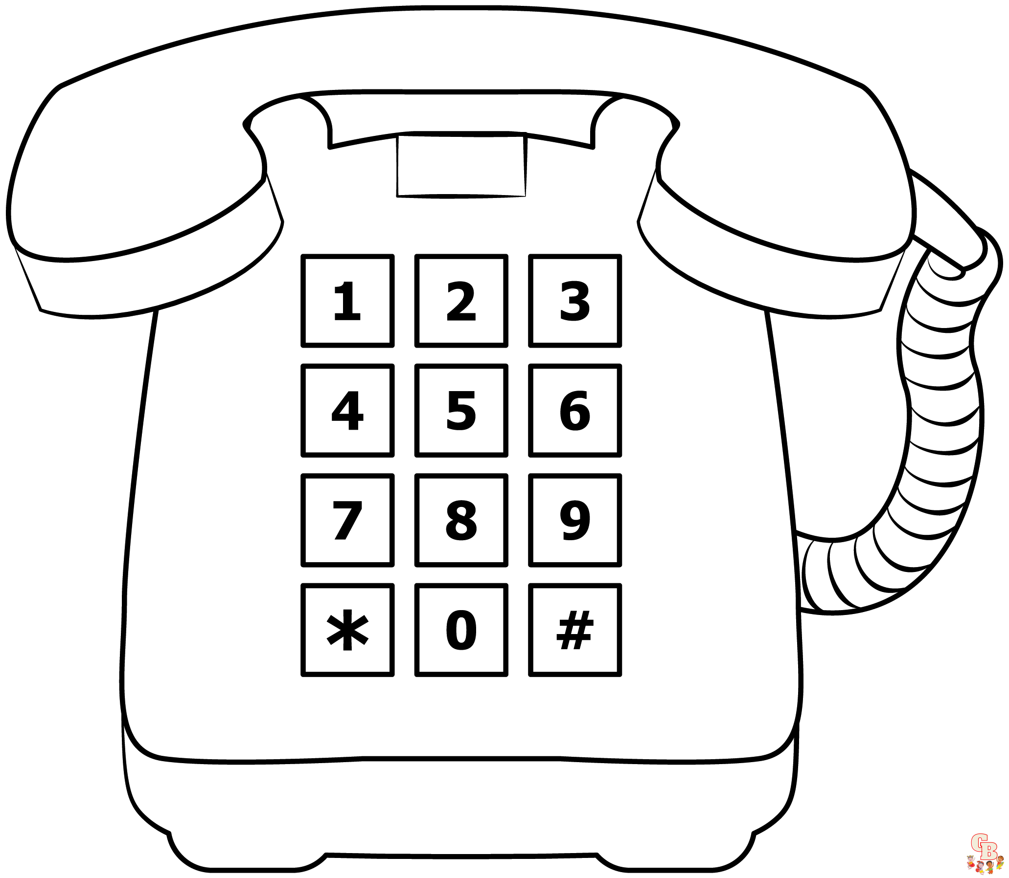 Phone coloring pages