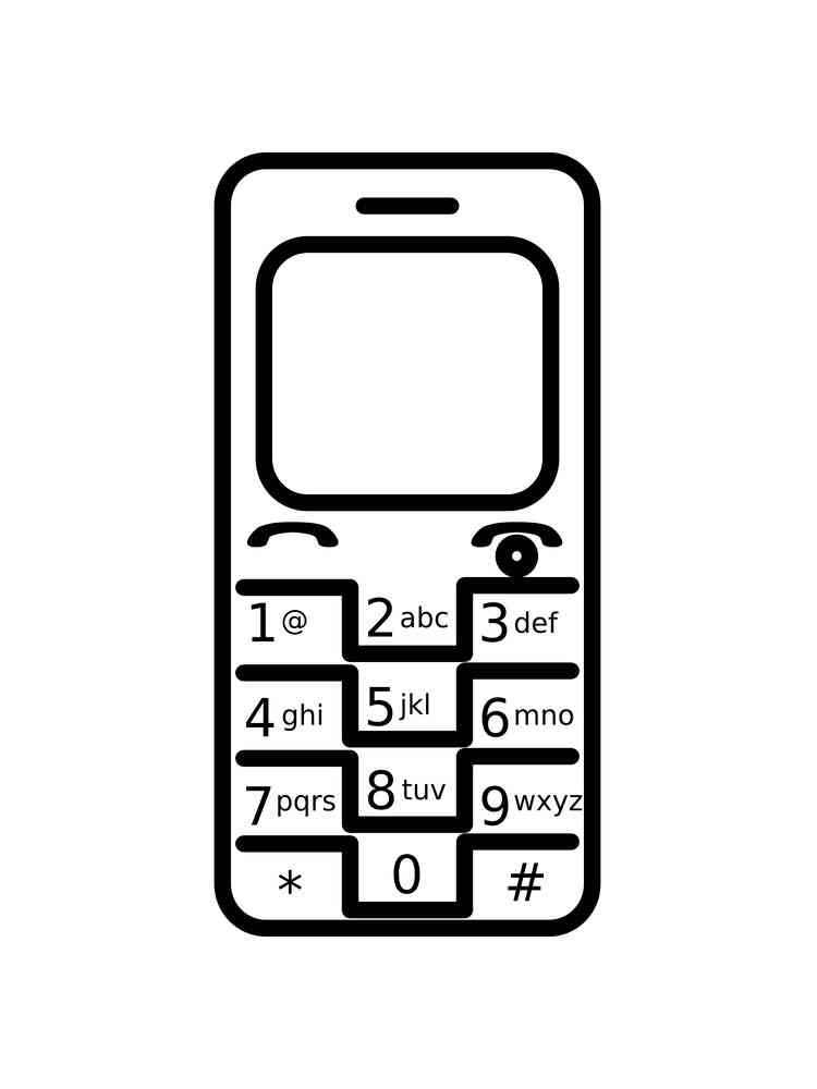 Cell phone coloring pages