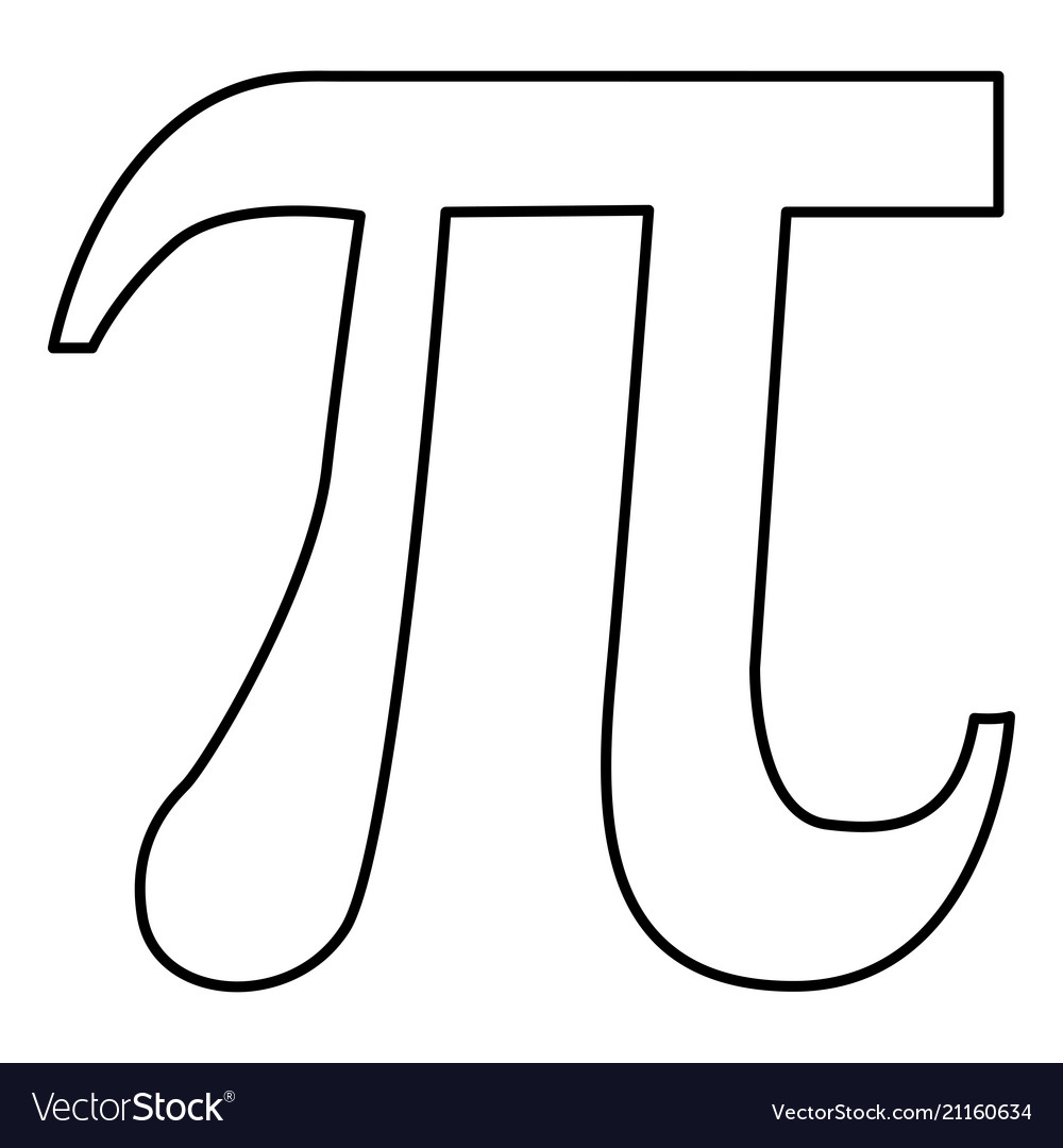 Symbol pi icon black color flat style simple image