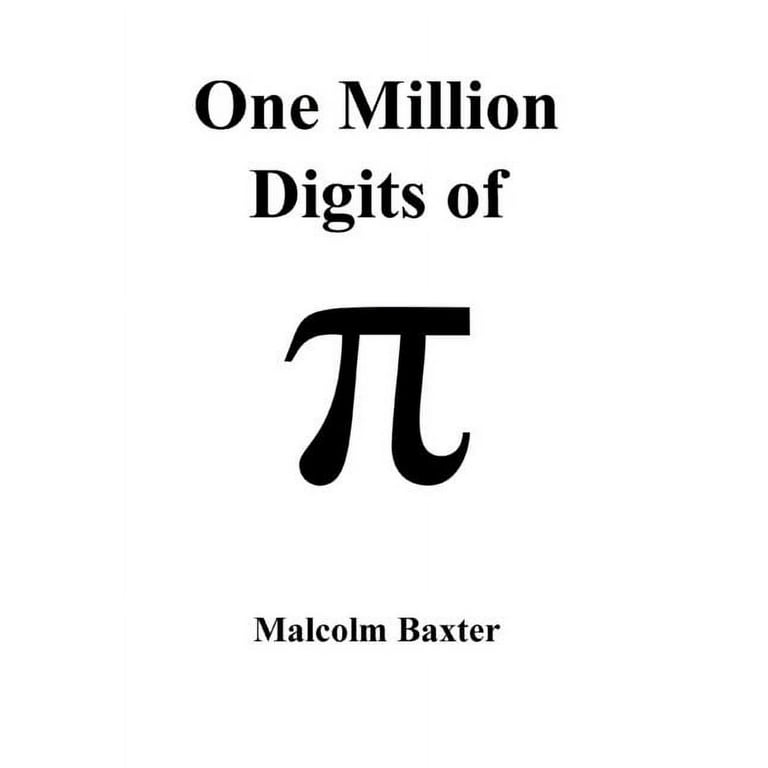 One million digits of pi large print paperback