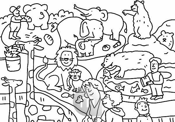 Bildagentur mauritius images coloring picture zoo animals symbol of biodiversity extinction biology diversity
