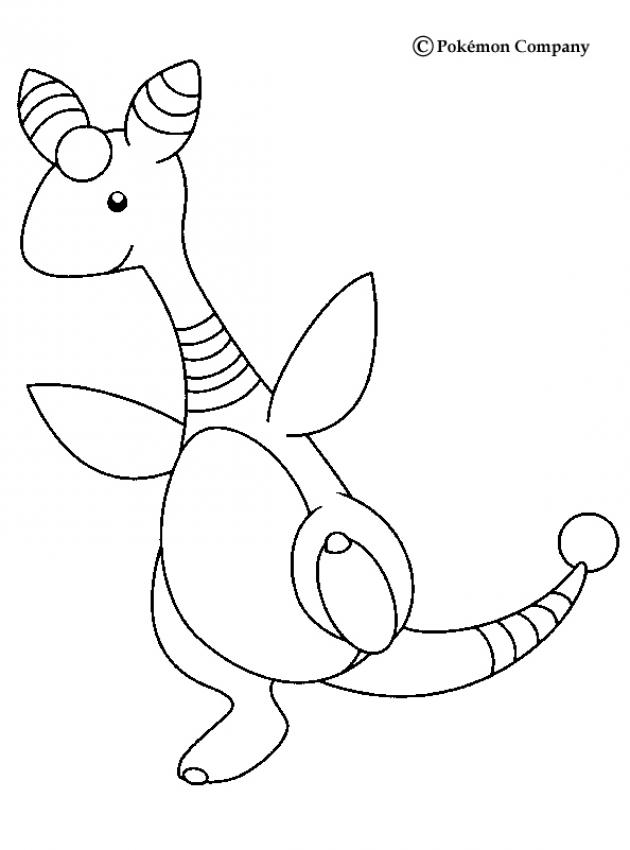 Delighted ampharos coloring pages