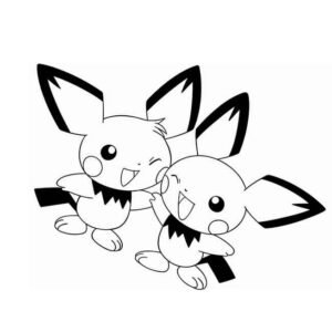 Pichu coloring pages printable for free download