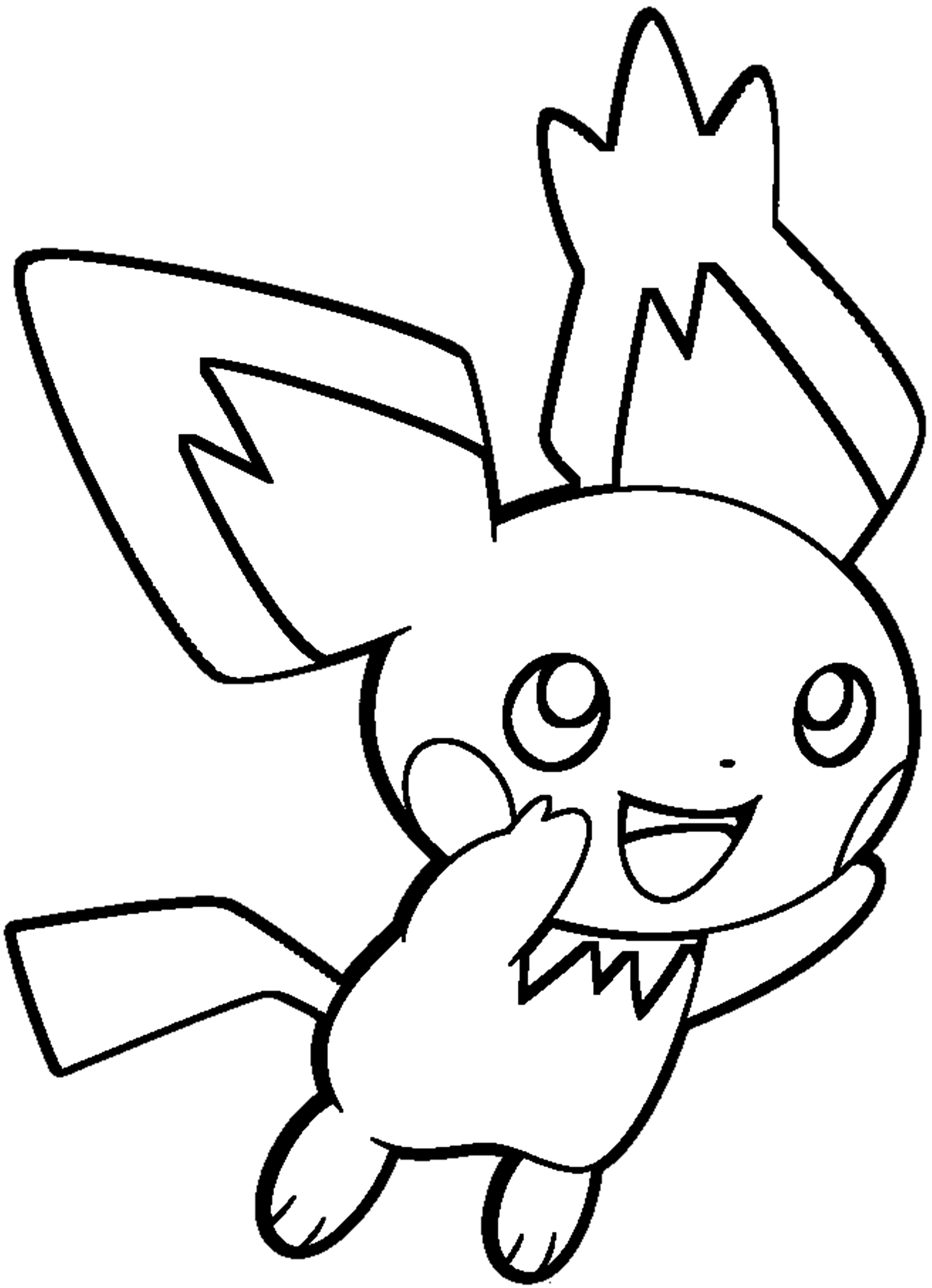 Cute pichu coloring pages printable pdf