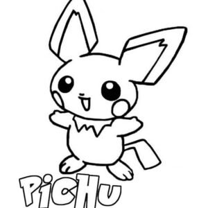 Pichu coloring pages printable for free download