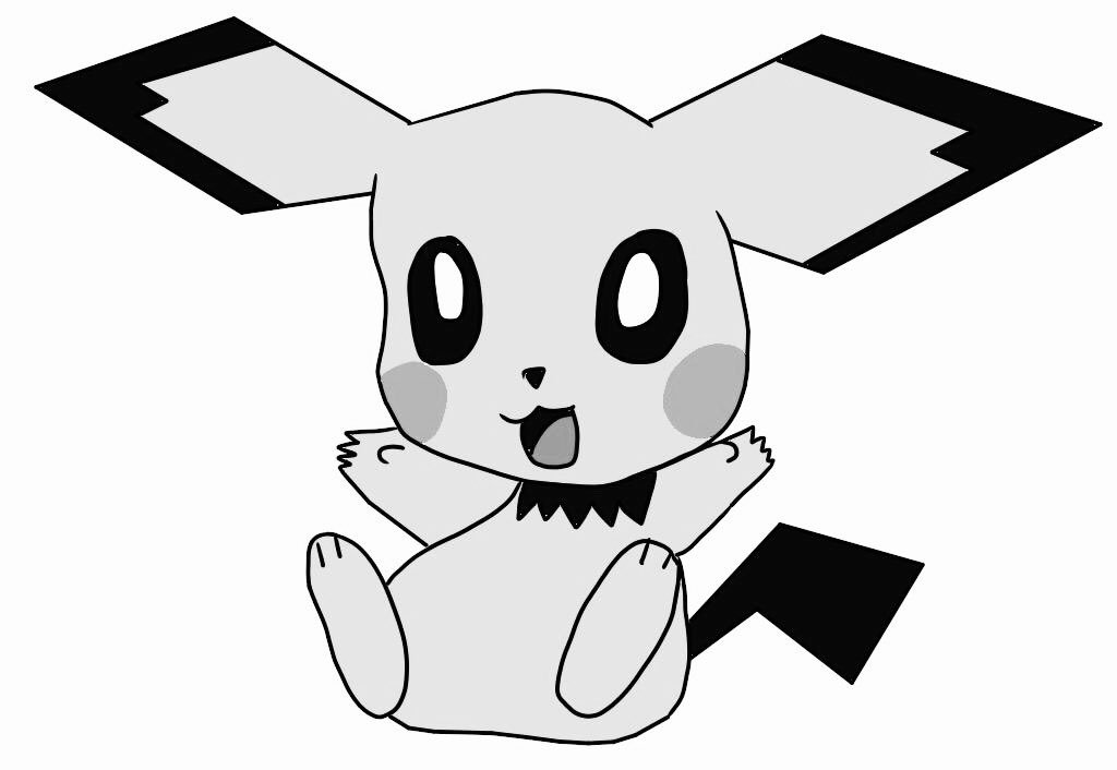 Pichu monochromatic by captainedwardteague on