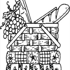 Fruit basket coloring pages printable for free download