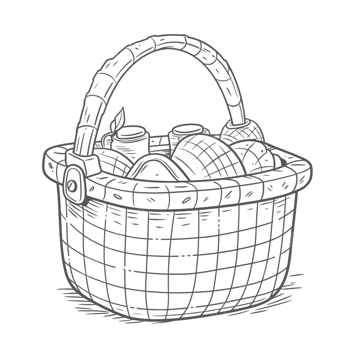 Picnic basket drawing png transparent images free download vector files