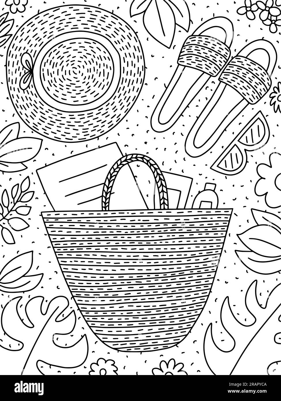 Coloring pages beach cut out stock images pictures