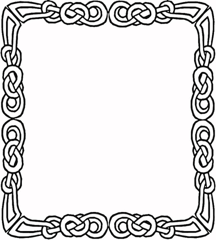 Celtic frame coloring page free printable coloring pages