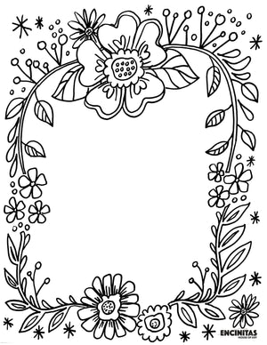 Spring poem floral coloring page â encinitas house of art