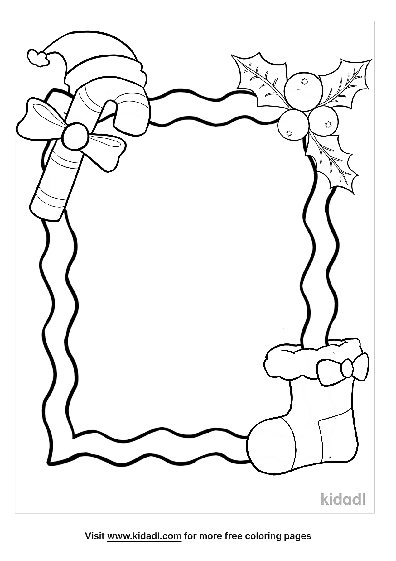 Free christmas frame coloring page coloring page printables
