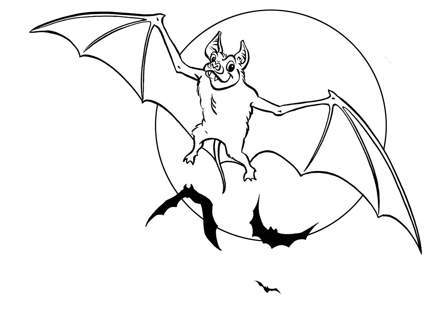 Free printable bat coloring pages for kids
