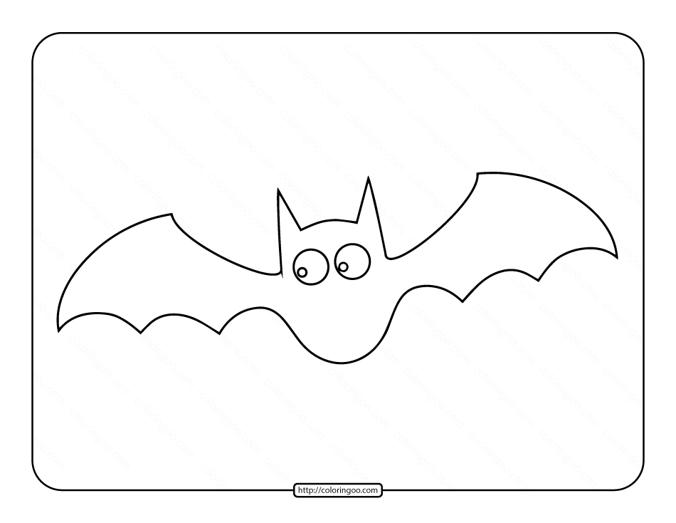 Bat coloring pages for kids