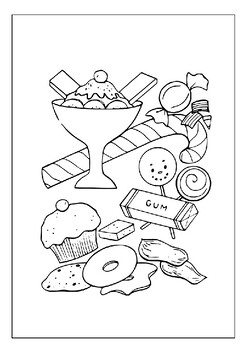 Satisfy your sweet tooth with our printable candy coloring sheets pages