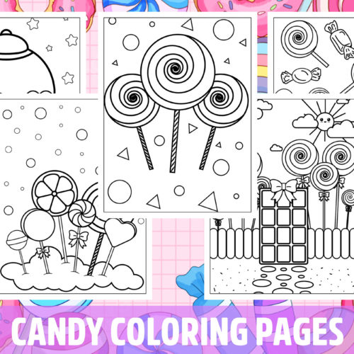 Candy coloring pages for kids girls boys teens birthday school activity made by teachers