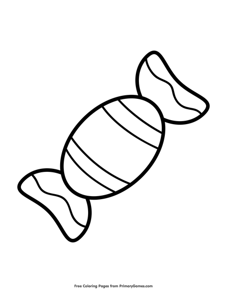 Wrapped candy coloring page â free printable pdf from