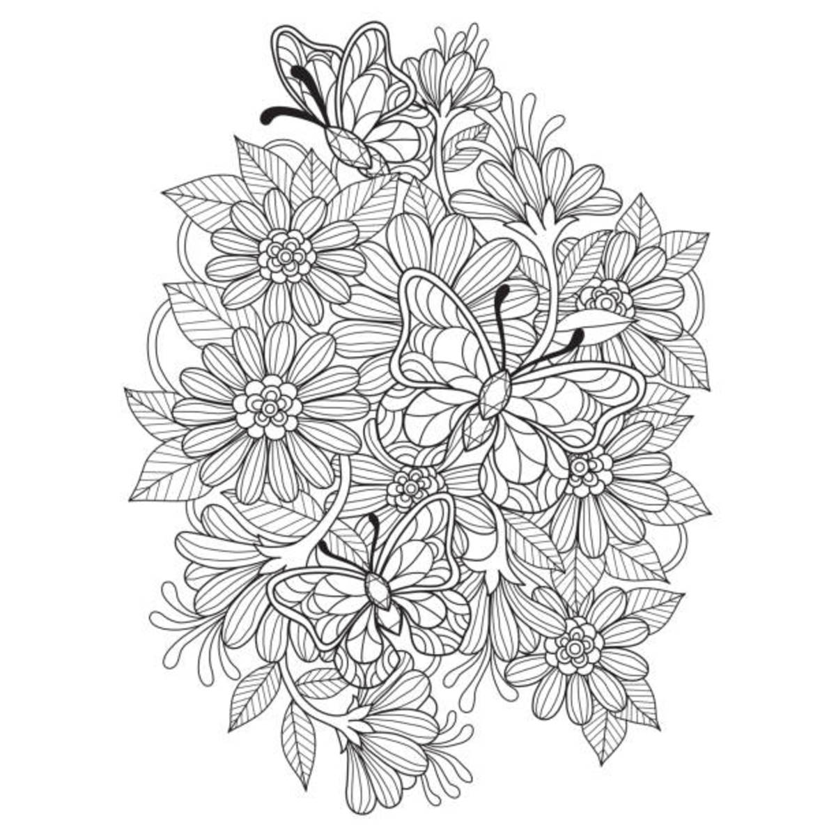 Butterfly coloring pages free printable sheets