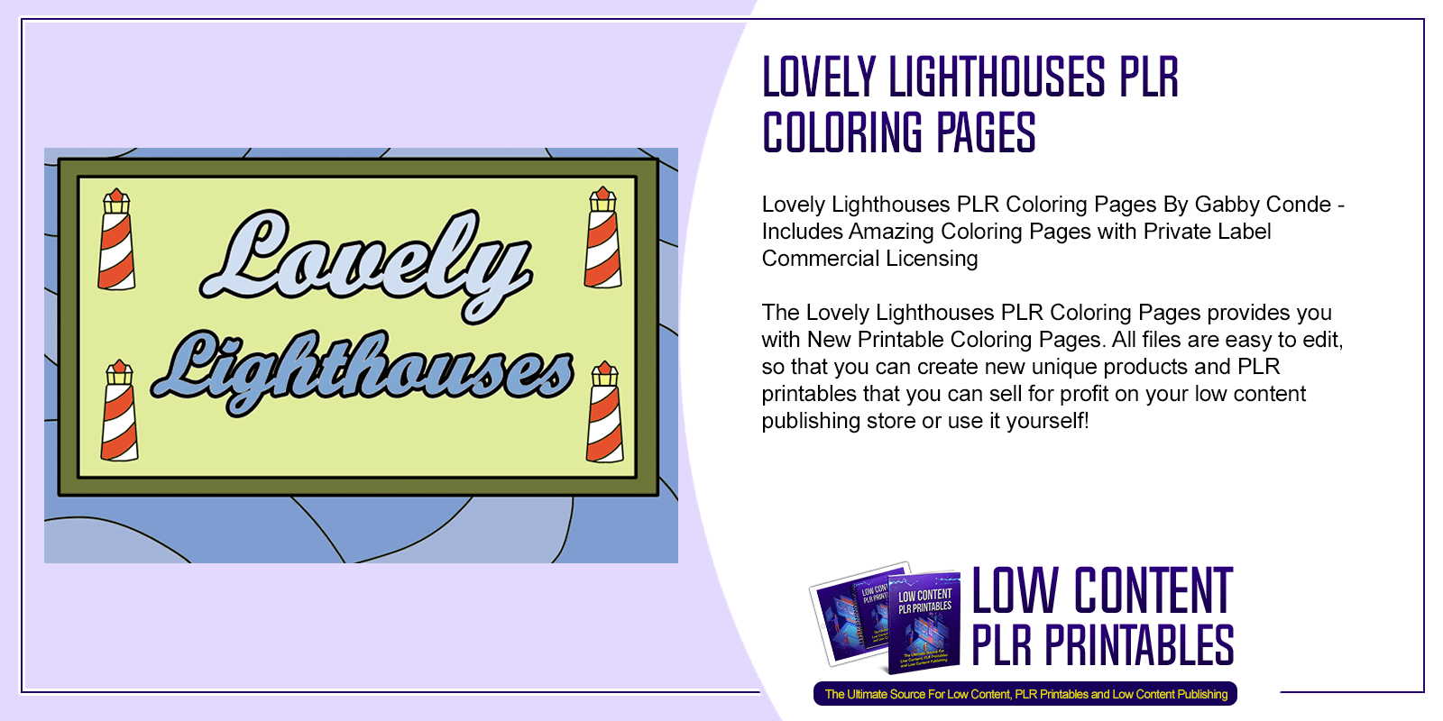 Lovely lighthouses plr coloring pages plr printable coloring pages