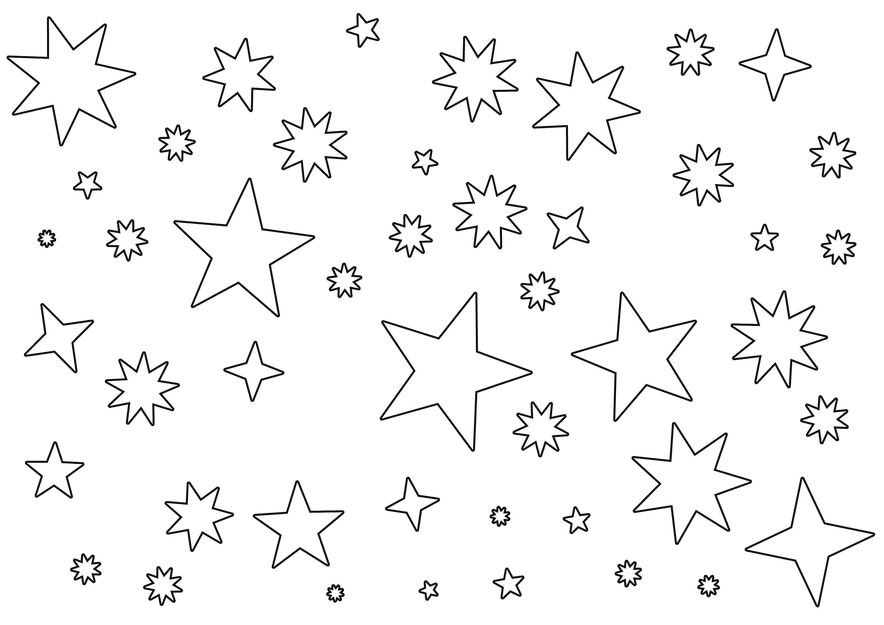 Stars coloring pages