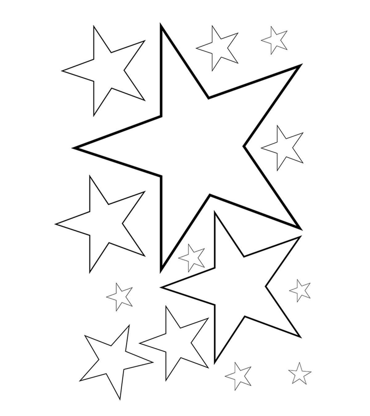 Stars coloring pages