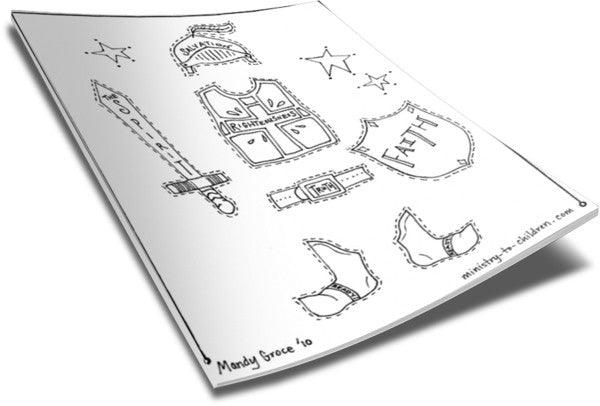 Armor of god coloring picture