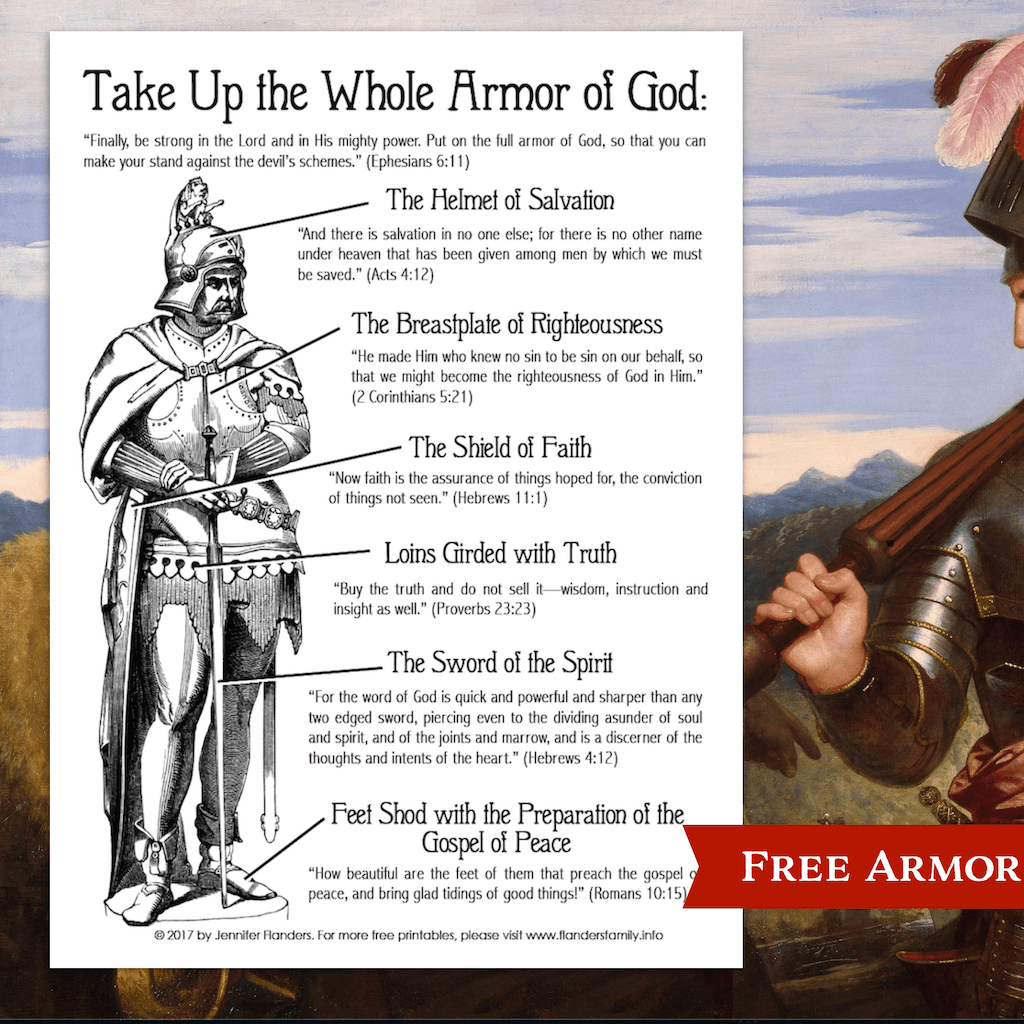 Armor of god coloring page