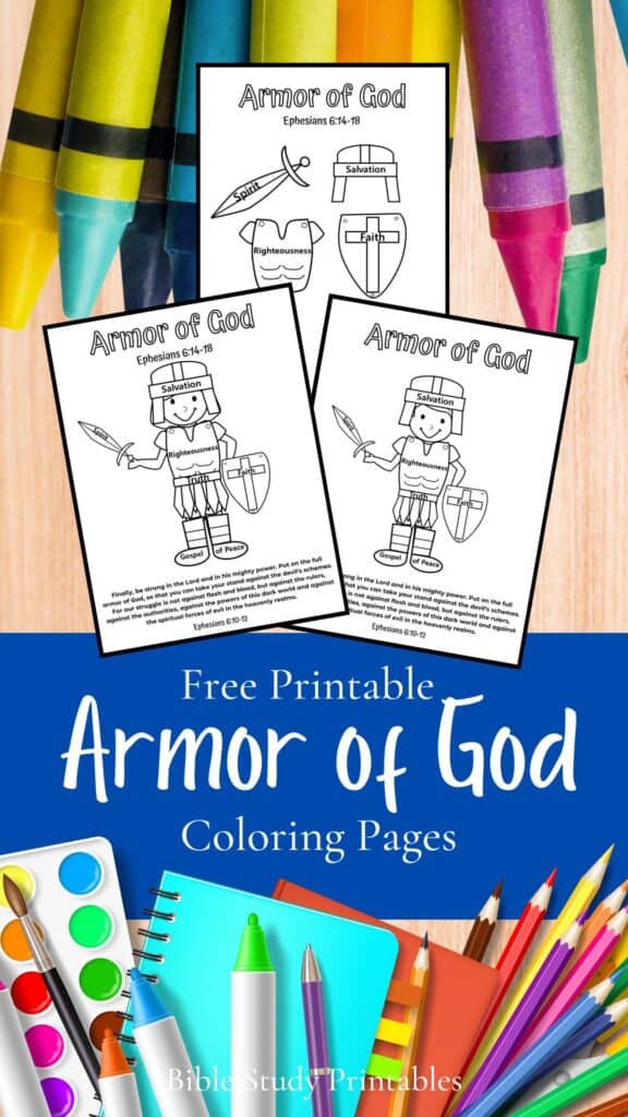 Free printable armor of god coloring pages