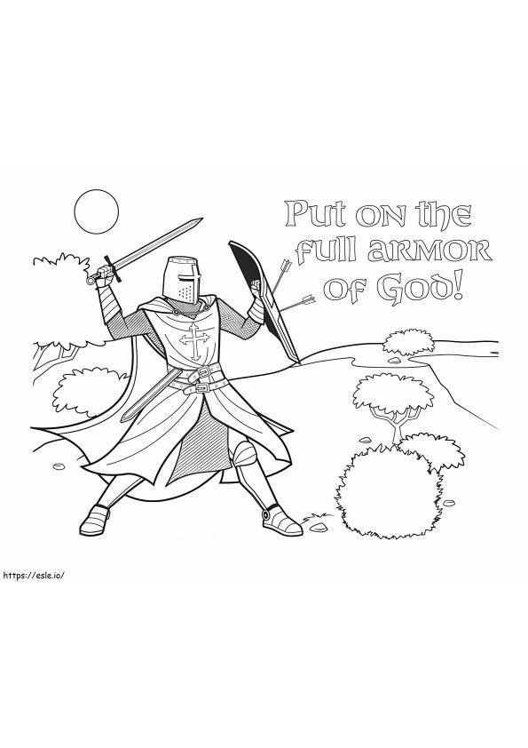 Full armor of god coloring page