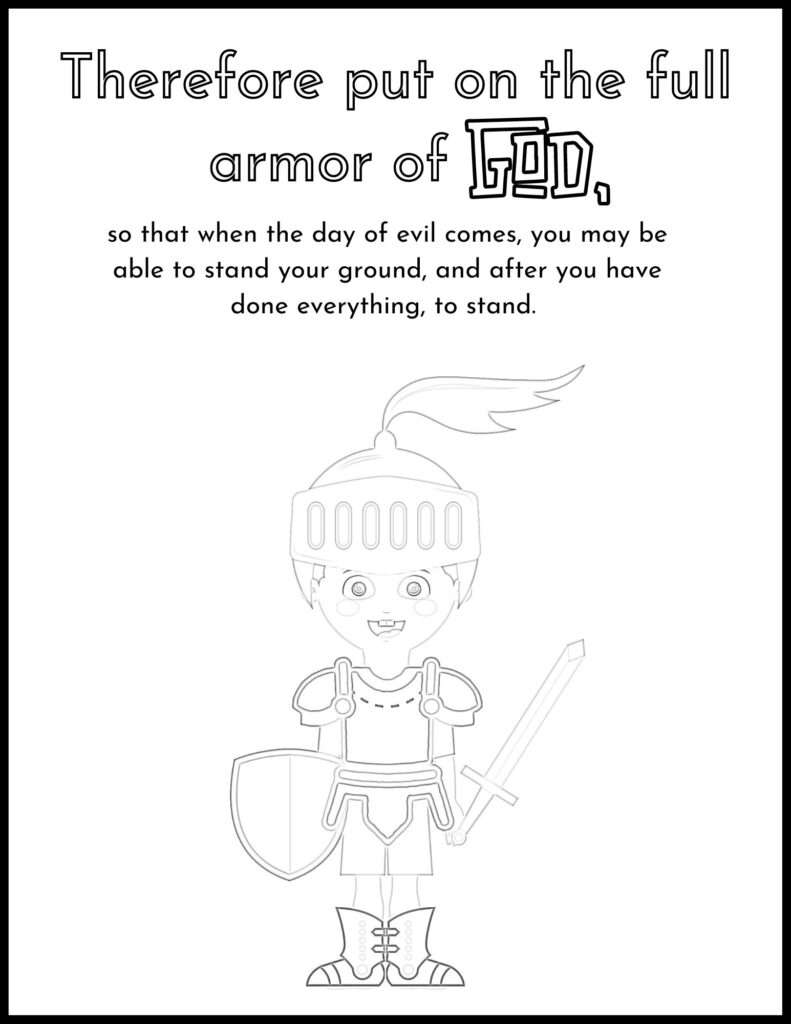The armor of god for preschoolers
