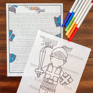 Armor of god printable activity sets â arrows and applesauce