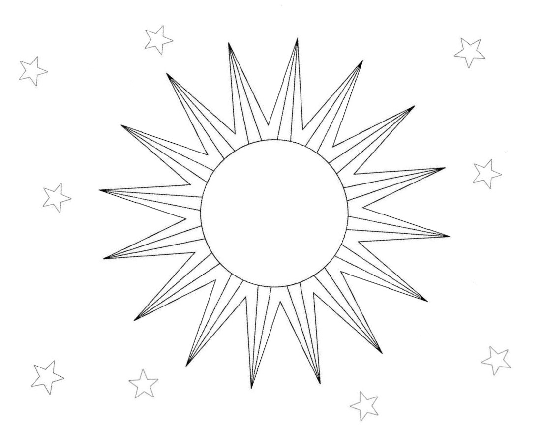 Sun coloring page