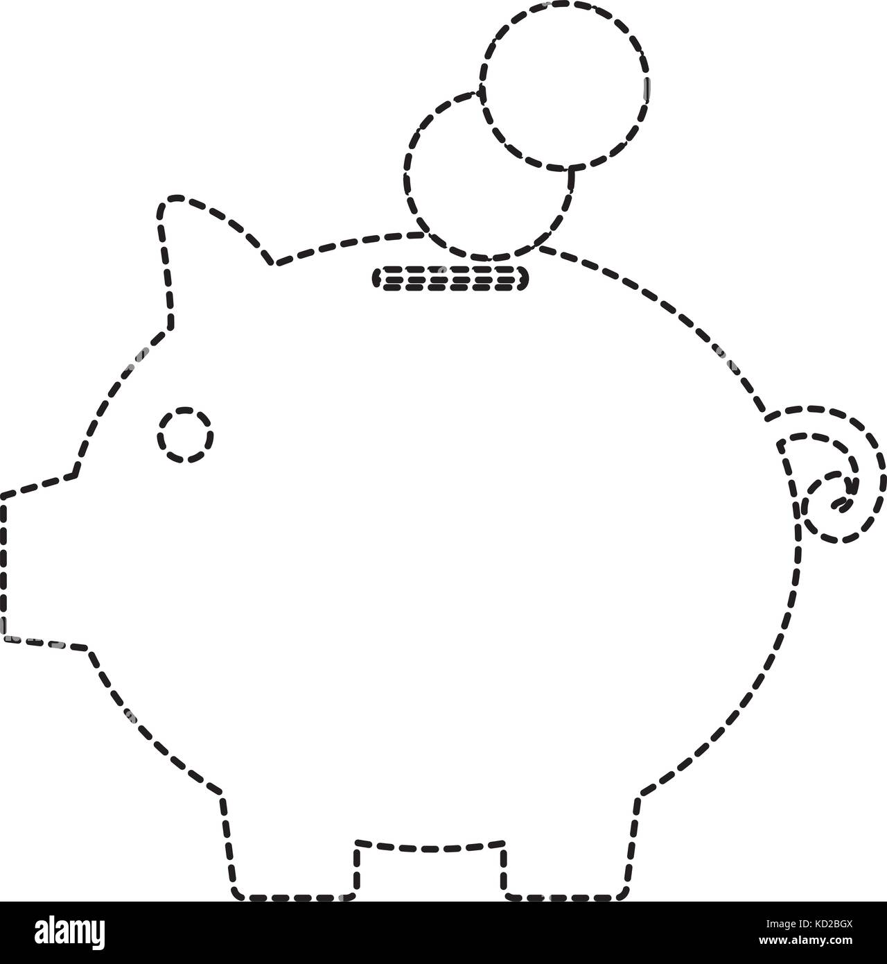 Piggy bank coins funny black and white stock photos images