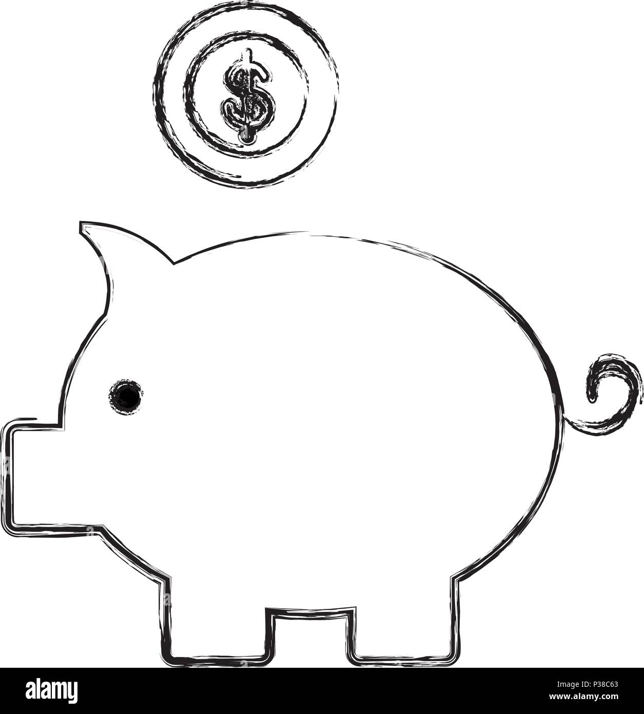 Piggybank icon vector vectors cut out stock images pictures