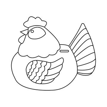 Premium vector chicken piggy bank icon