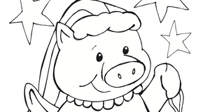 Pig coloring sheet â par
